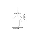 Aluminum E27 gray ceiling lamp SOTURAC