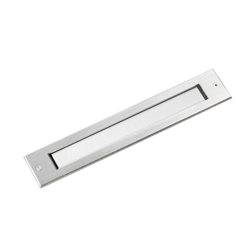 Floor lamp with integrated LED in brushed steel by VEYSSET.