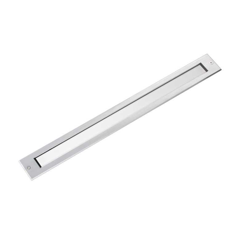 Floor lamp with integrated LED in brushed steel LE POIL