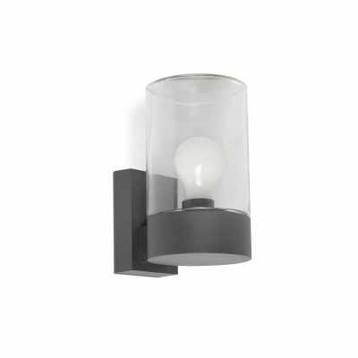 Aluminum wall lamp E27 in gray BLUFFY