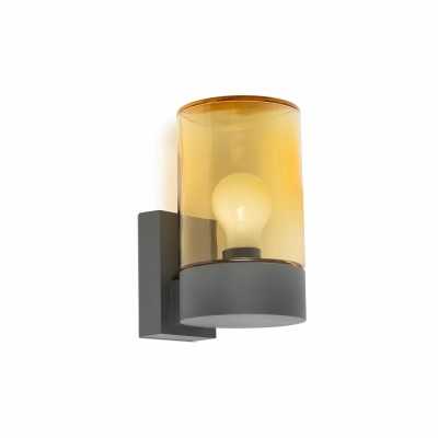 Aluminum wall lamp E27 gray MUSIGNY