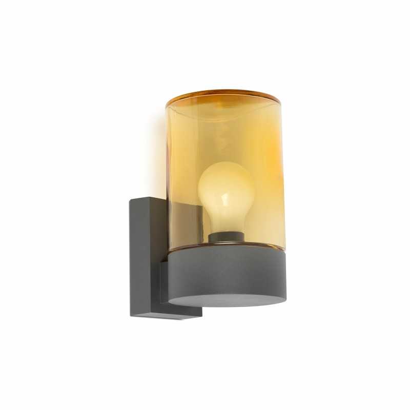 Aluminum wall lamp E27 gray MUSIGNY