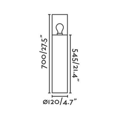 Aluminum floor lamp E27 gray EPARCY