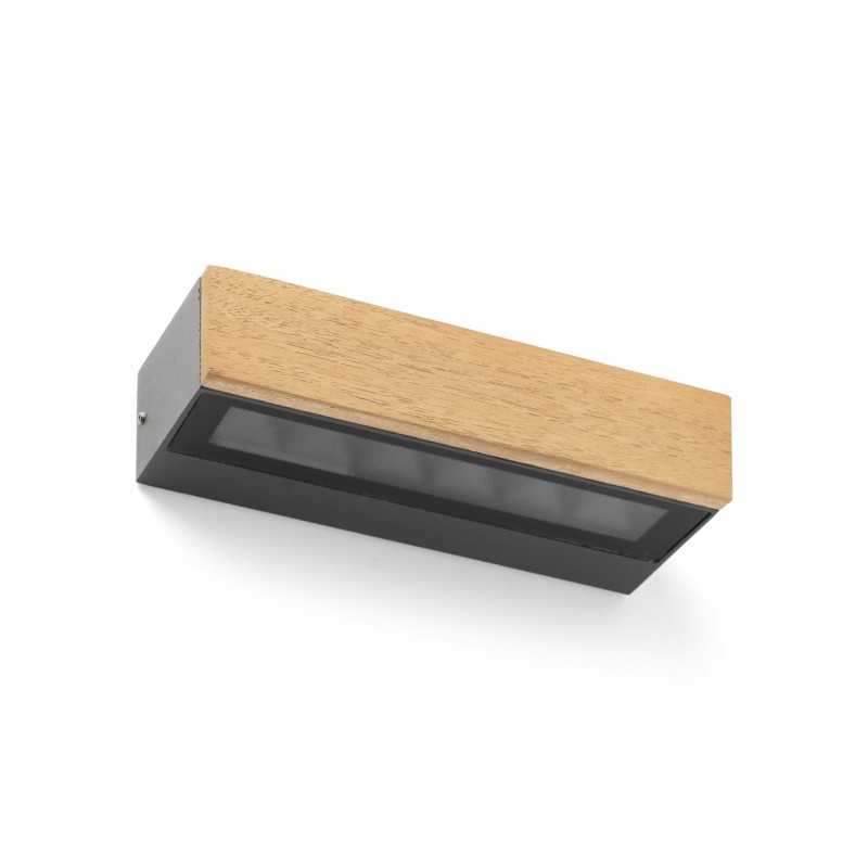 Wood wall lamp with integrated LED TRESSIN wood