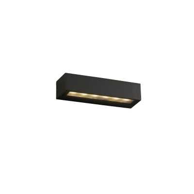 Wall lamp with integrated LED in gray aluminum TREZEL
