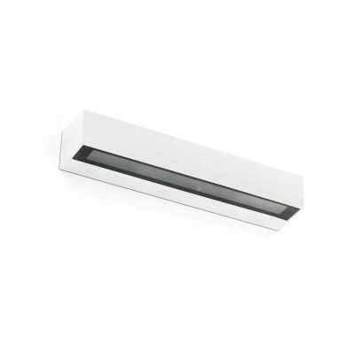 Wall lamp with integrated LED in matte white aluminum LOUYRE