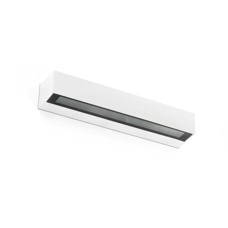 Wall lamp with integrated LED in matte white aluminum LOUYRE