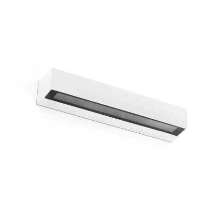 Wall lamp with integrated LED in matte white aluminum LOUYRE