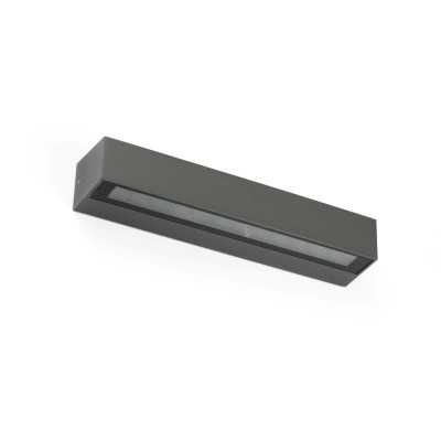 Wall lamp with integrated LED in gray aluminum ARCOLE