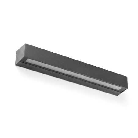 Wall lamp with integrated LED in gray aluminum SALZUIT