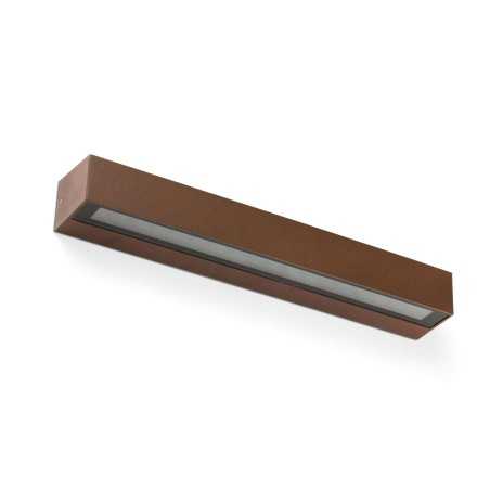 Aluminum wall lamp with integrated LED in rust LE FAIN
