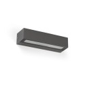 Wall lamp with integrated LED in gray aluminum, BRIOLS
