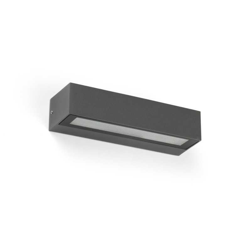 Wall lamp with integrated LED in gray aluminum, BRIOLS