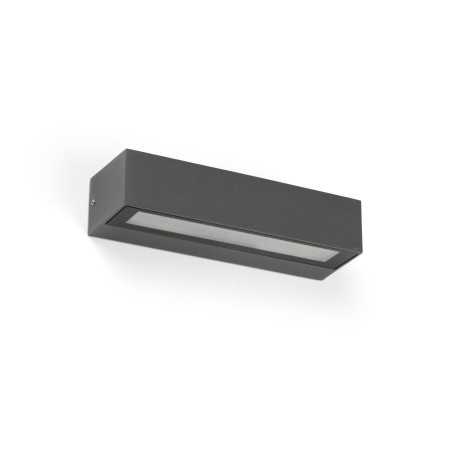 Wall lamp with integrated LED in gray aluminum, BRIOLS