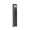 Floor lamp with integrated LED in gray aluminum PLESNOY