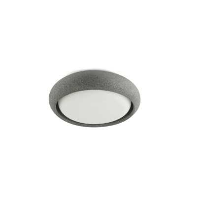 Ceiling lamp with integrated LED in gray cement BULLION