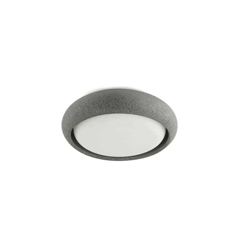 Ceiling lamp with integrated LED in gray cement BULLION