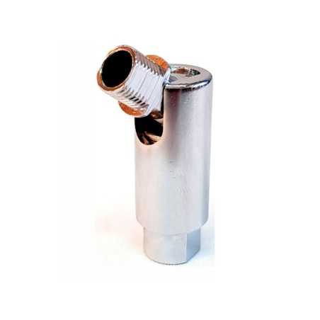 Chrome-plated metal articulated joint, 50mm high for lamps