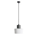 Aluminum E27 gray ceiling lamp SALOUËL