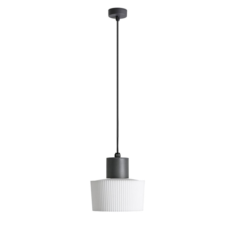 Aluminum E27 gray ceiling lamp SALOUËL