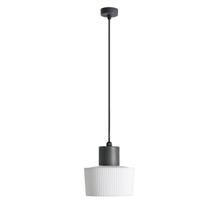 Aluminum E27 gray ceiling lamp SALOUËL