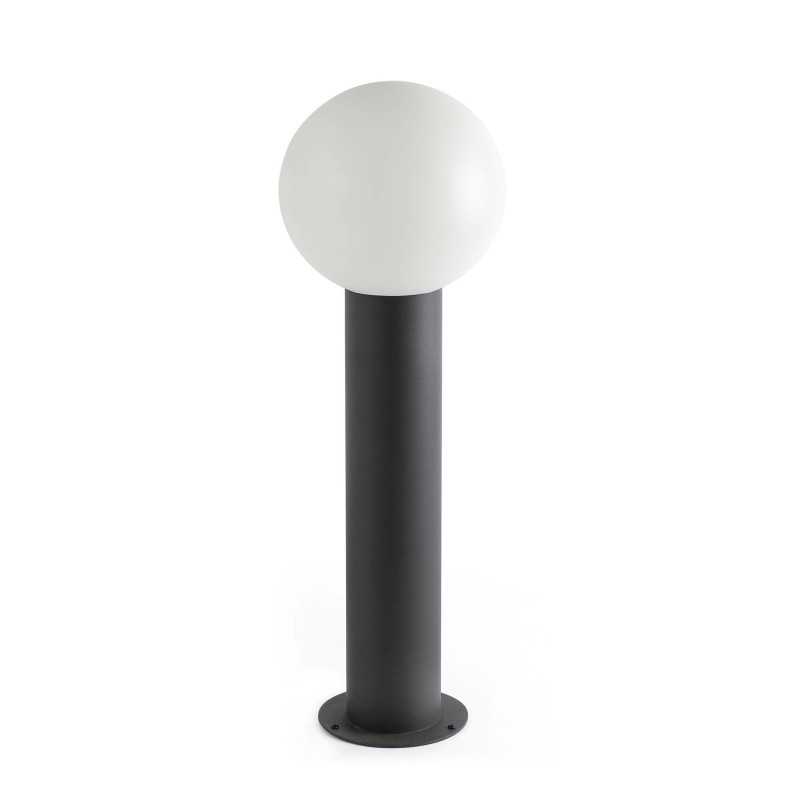 Floor lamp in aluminum, E27 socket, in gray color.