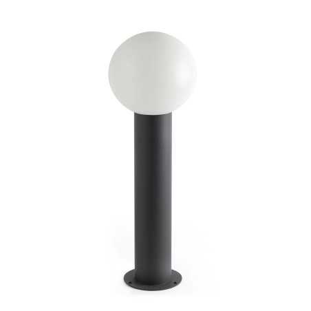 Floor lamp in aluminum, E27 socket, in gray color.