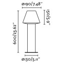 Floor lamp aluminum E27 gray BOUGES