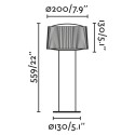 Floor lamp aluminum E27 gray MANTHES
