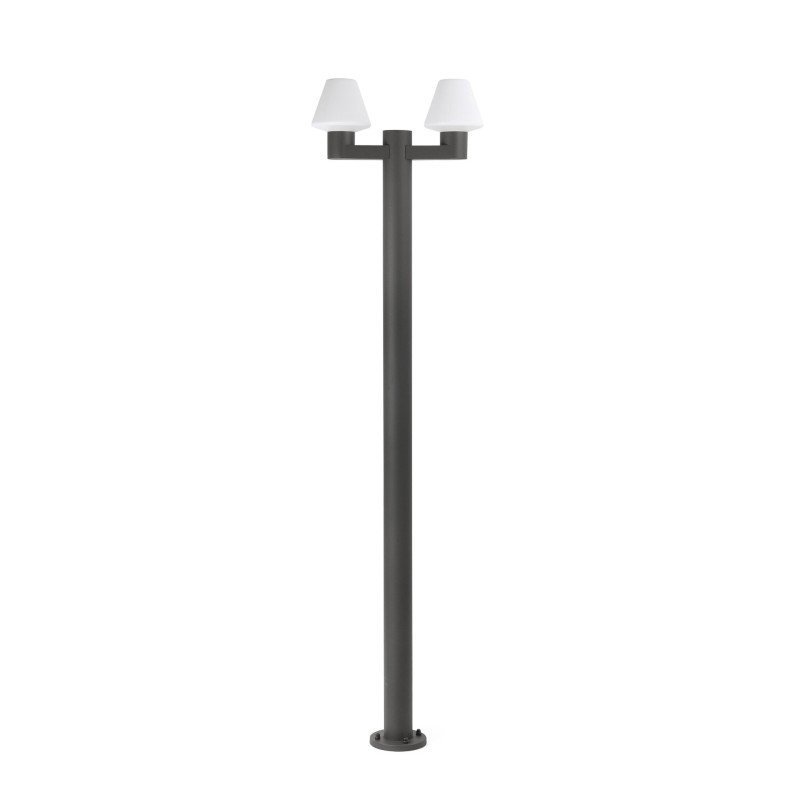Floor lamp aluminum E27 gray BEAUZAC