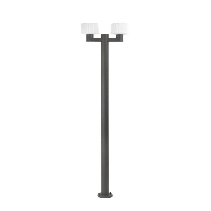 Floor lamp aluminum E27 gray BOURGY