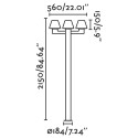 Floor lamp aluminum E27 gray WISQUES