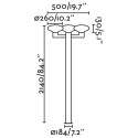 Floor lamp aluminum E27 gray PAIRIS