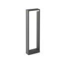 Floor lamp with integrated LED in gray aluminum, ANDILLY