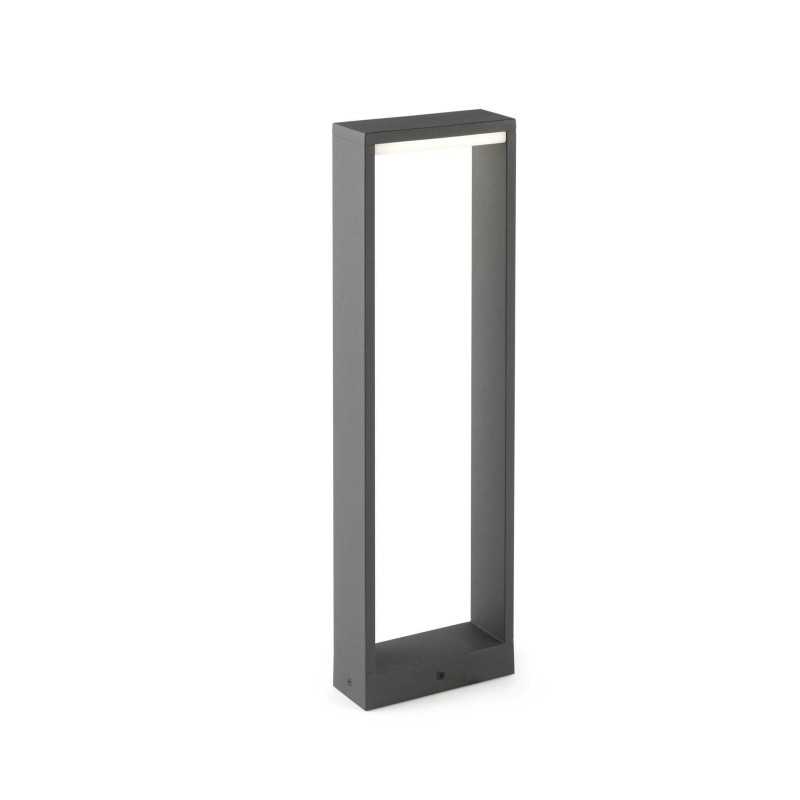 Floor lamp with integrated LED in gray aluminum, ANDILLY