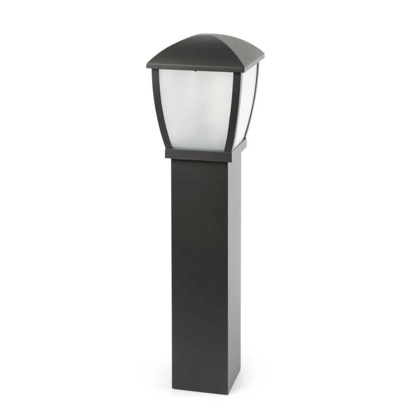 Floor lamp aluminum E27 gray BLACK