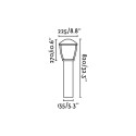 Floor lamp aluminum E27 gray BLACK