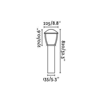 Floor lamp aluminum E27 gray BLACK