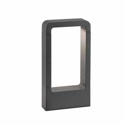 Floor lamp with integrated LED in gray aluminum CHALAIS