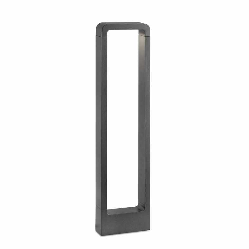 Floor lamp with integrated LED in gray aluminum PRAVEL