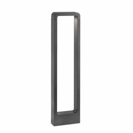Floor lamp with integrated LED in gray aluminum PRAVEL