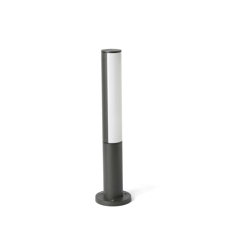 Floor lamp with integrated LED in gray aluminum FONTENY
