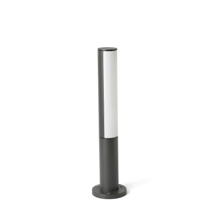 Floor lamp with integrated LED in gray aluminum FONTENY