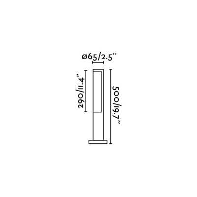 Floor lamp with integrated LED in gray aluminum FONTENY