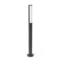 Floor lamp with integrated LED in gray aluminum SAUMANE