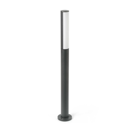 Floor lamp with integrated LED in gray aluminum SAUMANE