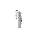 Floor lamp with integrated LED in gray aluminum SAUMANE