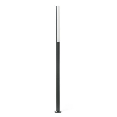 Floor lamp with integrated LED in gray aluminum by ROCHES