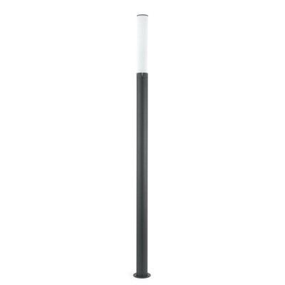 Floor lamp with integrated LED in gray aluminum by PRAPIC