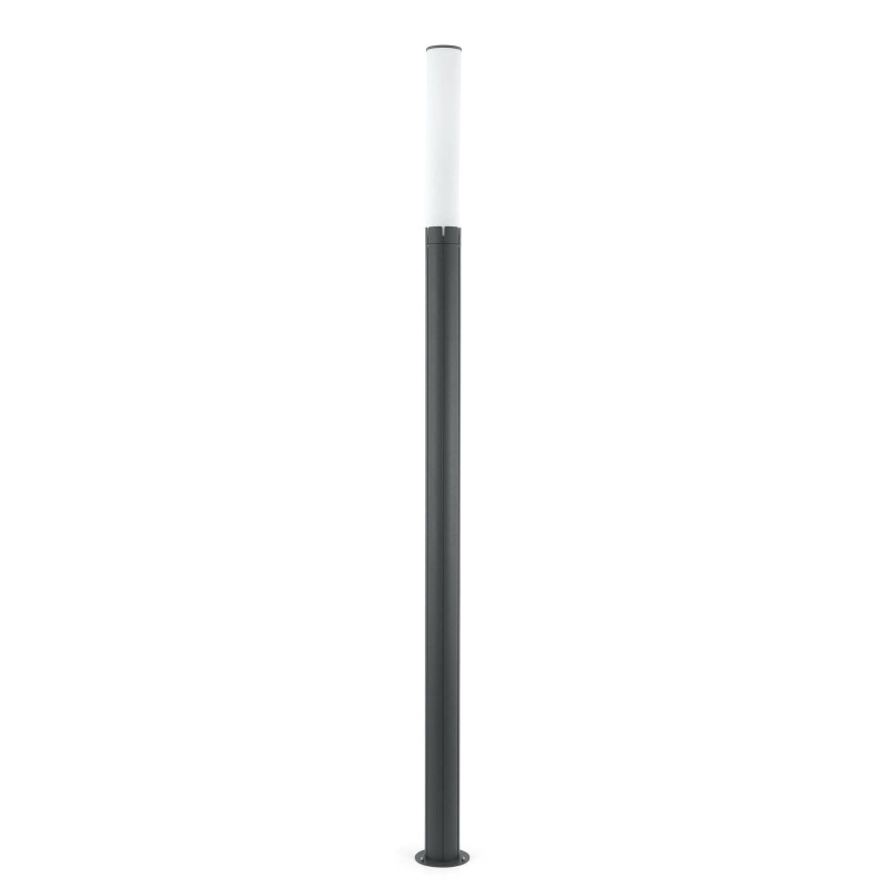 Floor lamp with integrated LED in gray aluminum by PRAPIC